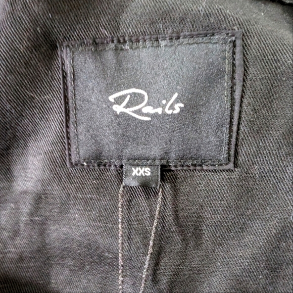 Rails Loren Button-Down Black Shirt Jacket...Size XXSmall - Picture 12 of 12